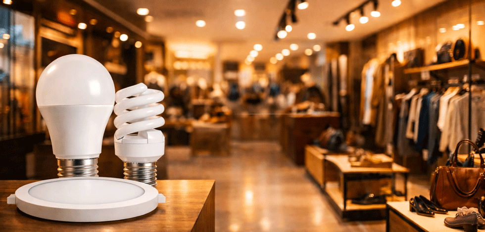 خرید لامپ کم‌مصرف برای مغازه و فروشگاه