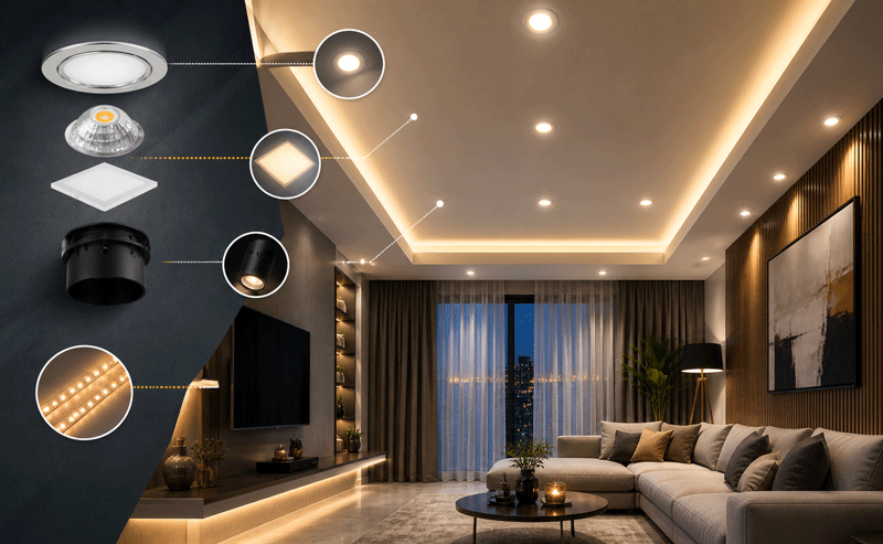 چه چراغی برای سقف کاذب مناسب‌ است